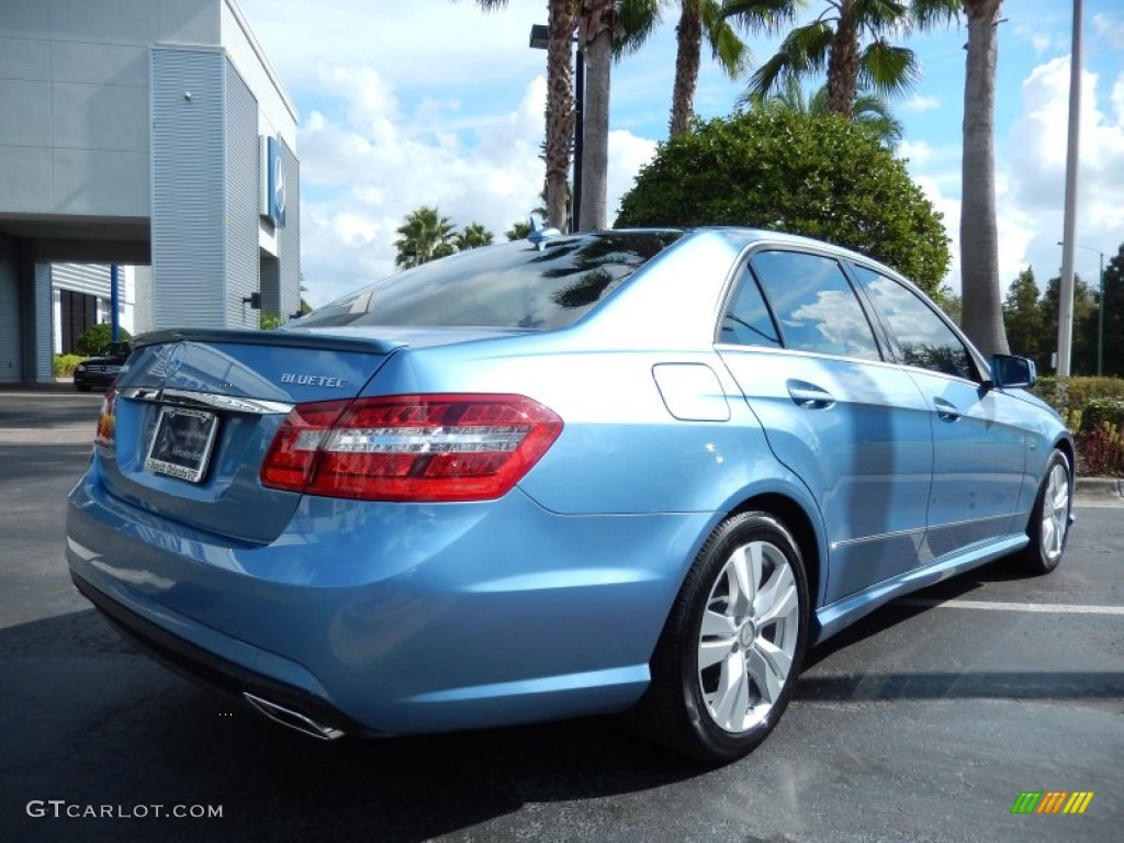 2012 E 350 BlueTEC Sedan - Quartz Blue Metallic / Almond/Mocha photo #7