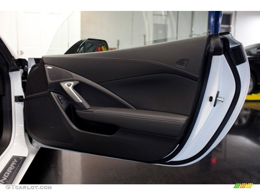 2014 Chevrolet Corvette Stingray Coupe Z51 Jet Black Door Panel Photo #87398581