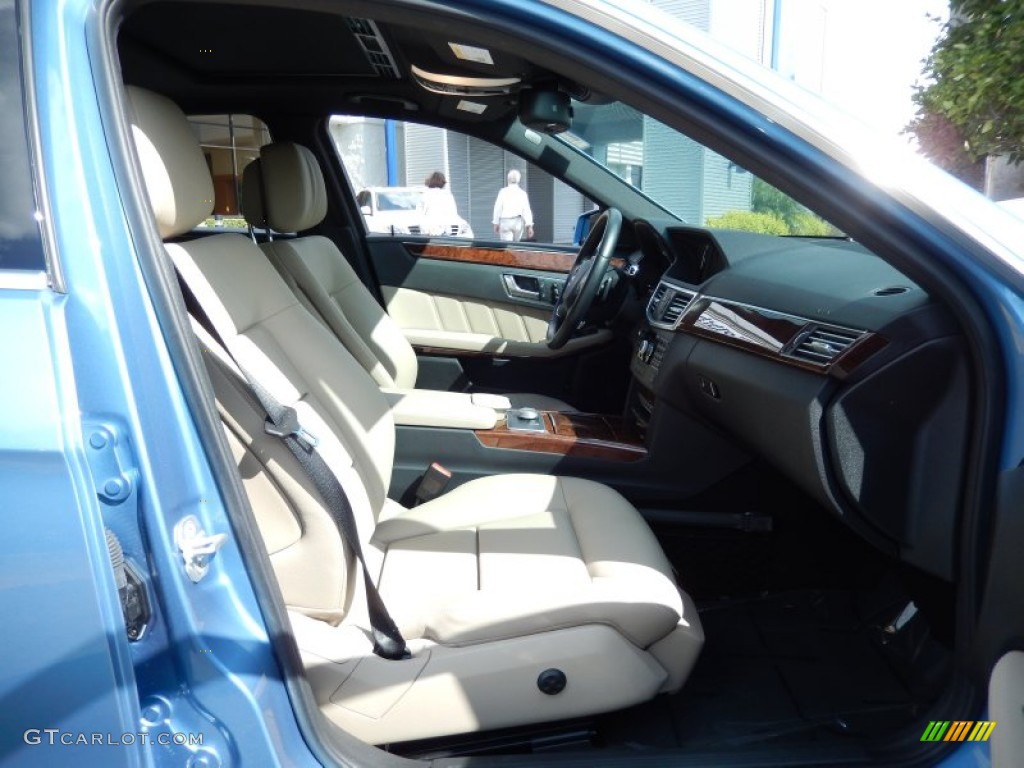 2012 E 350 BlueTEC Sedan - Quartz Blue Metallic / Almond/Mocha photo #18