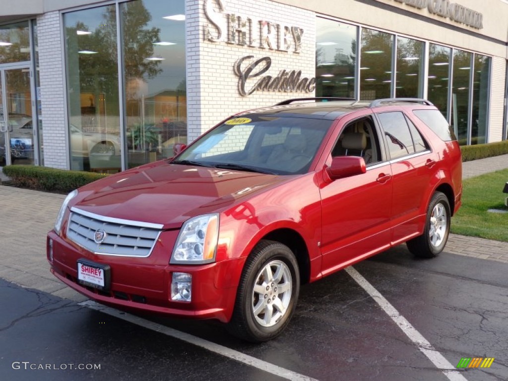 2008 SRX 4 V6 AWD - Crystal Red / Cashmere/Cocoa photo #1