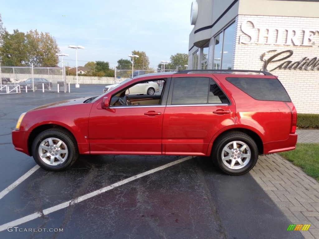 2008 SRX 4 V6 AWD - Crystal Red / Cashmere/Cocoa photo #7