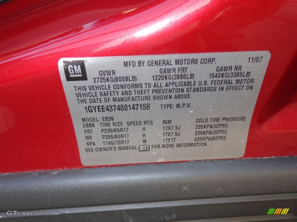 2008 SRX 4 V6 AWD - Crystal Red / Cashmere/Cocoa photo #12