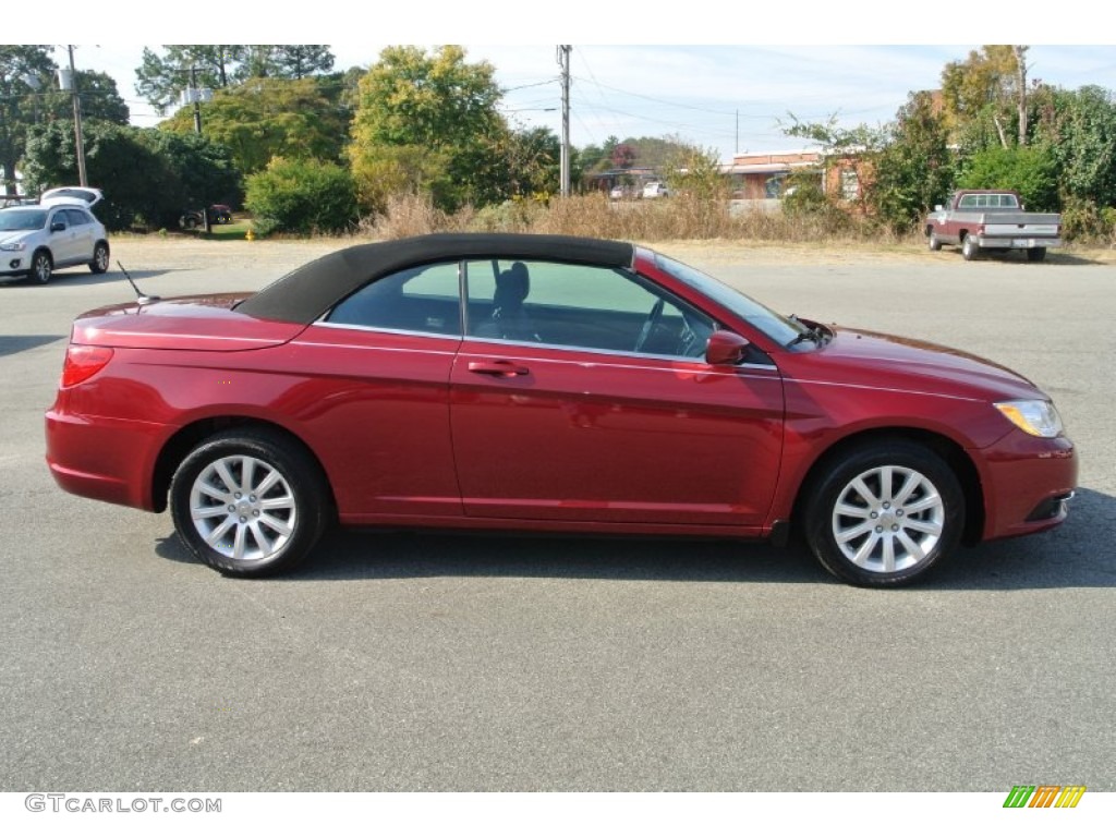 Deep Cherry Red Crystal Pearl 2013 Chrysler 200 Touring Convertible Exterior Photo #87400882