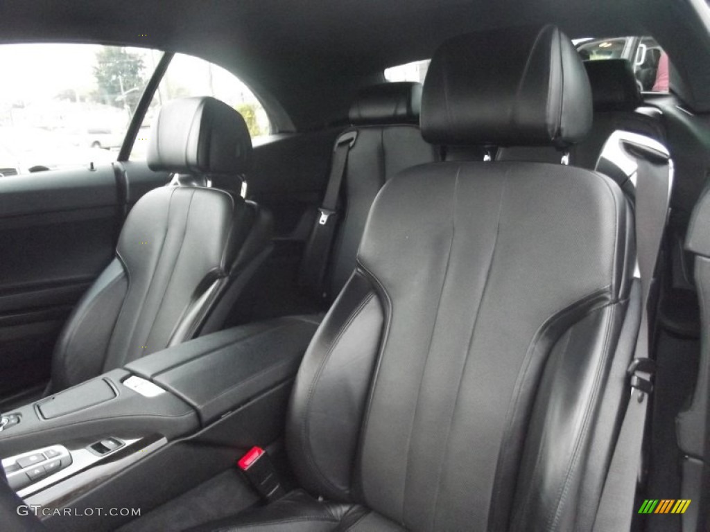 Black Nappa Leather Interior 2012 BMW 6 Series 650i xDrive Convertible Photo #87401983