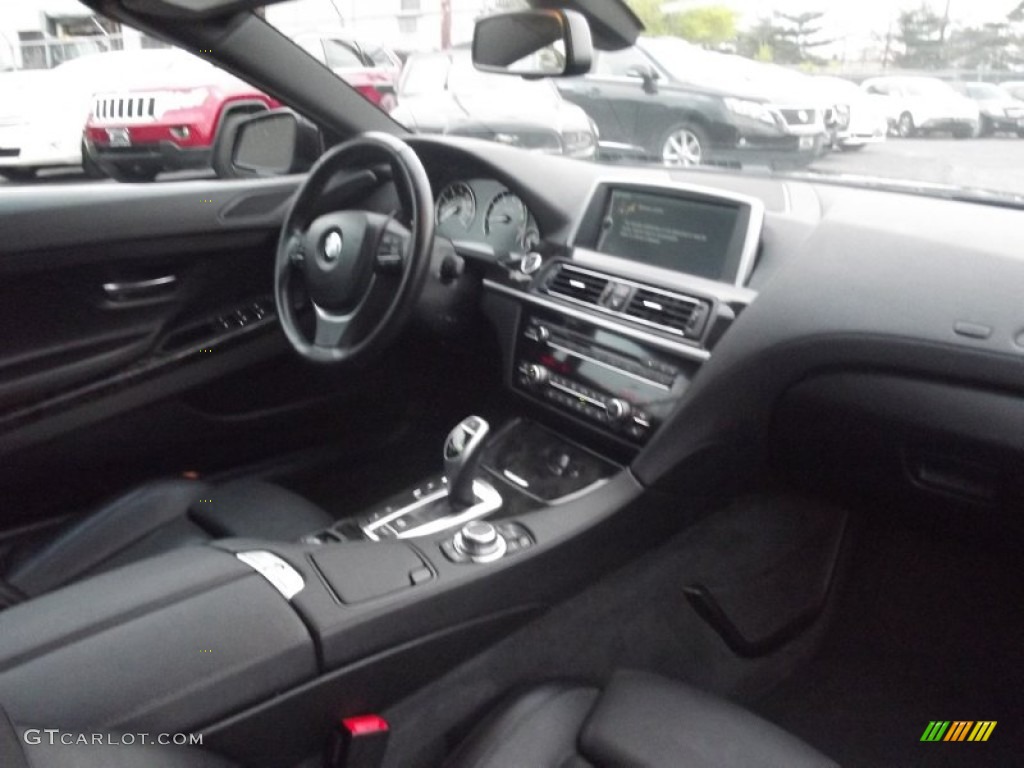 2012 BMW 6 Series 650i xDrive Convertible Black Nappa Leather Dashboard Photo #87402025