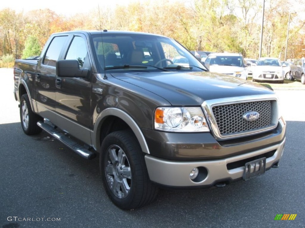 2008 F150 Lariat SuperCrew 4x4 - Stone Green Metallic / Tan photo #1