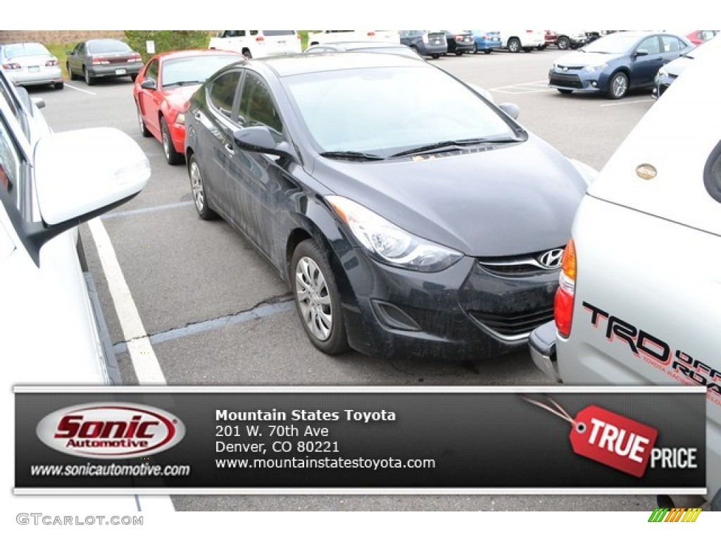 2012 Elantra GLS - Midnight Black / Gray photo #1