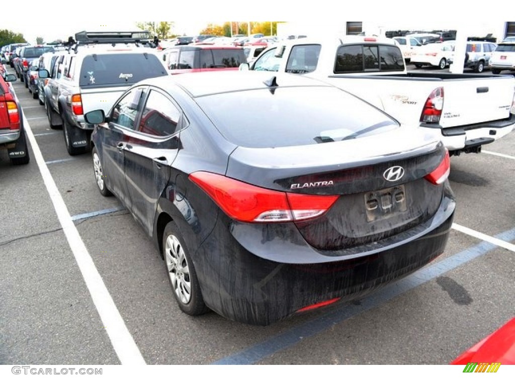 2012 Elantra GLS - Midnight Black / Gray photo #3