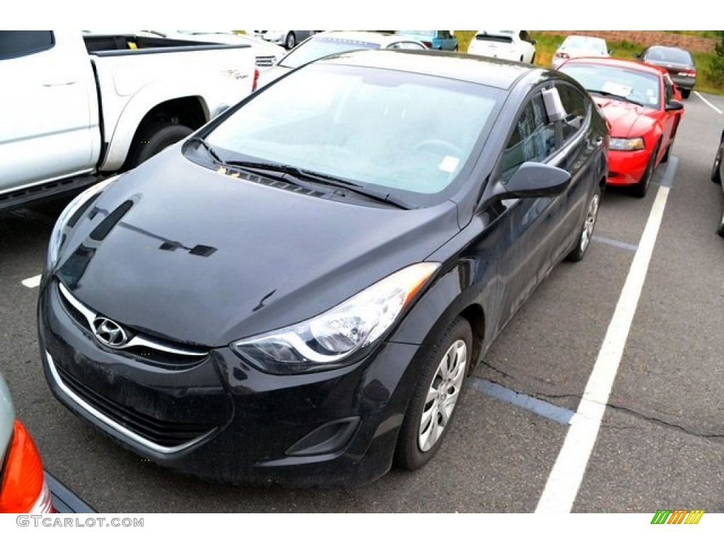 2012 Elantra GLS - Midnight Black / Gray photo #4