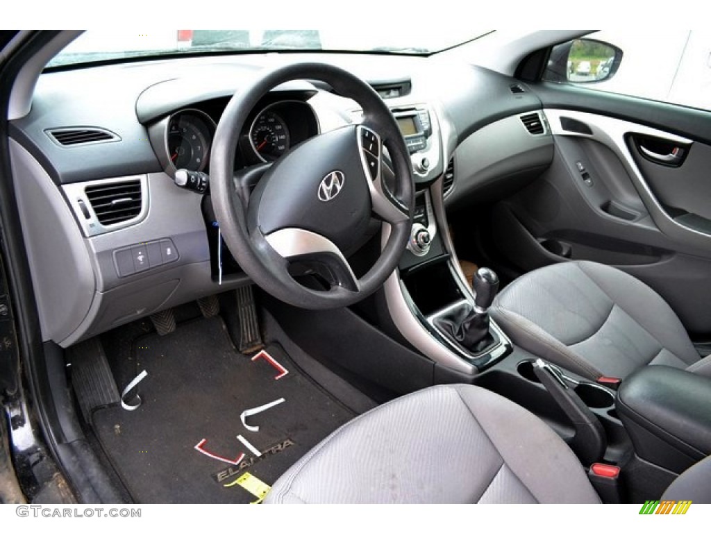 2012 Elantra GLS - Midnight Black / Gray photo #5