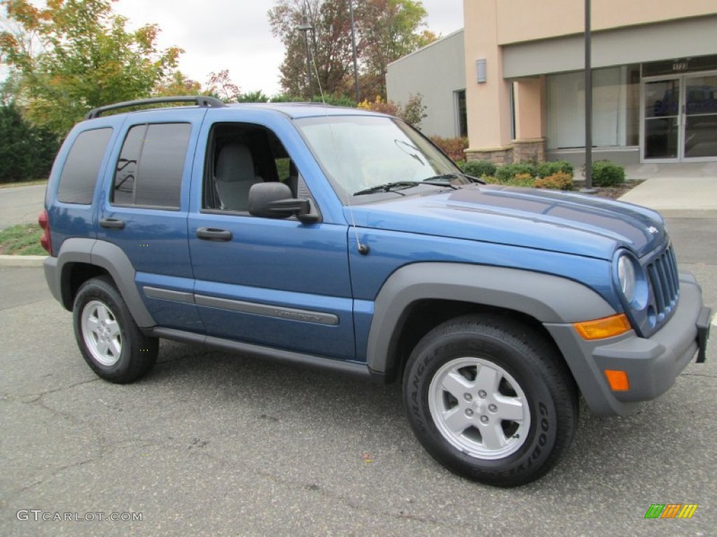 2005 Liberty Sport 4x4 - Atlantic Blue Pearlcoat / Medium Slate Gray photo #10