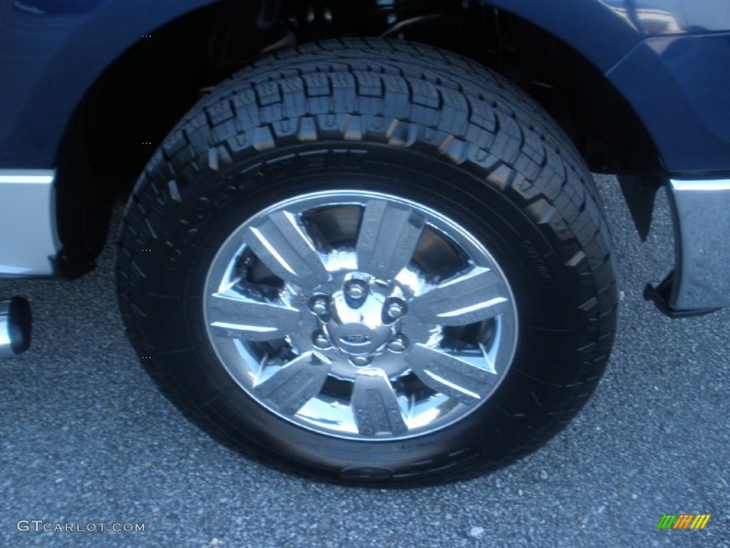 2010 F150 XLT SuperCrew - Dark Blue Pearl Metallic / Medium Stone photo #15