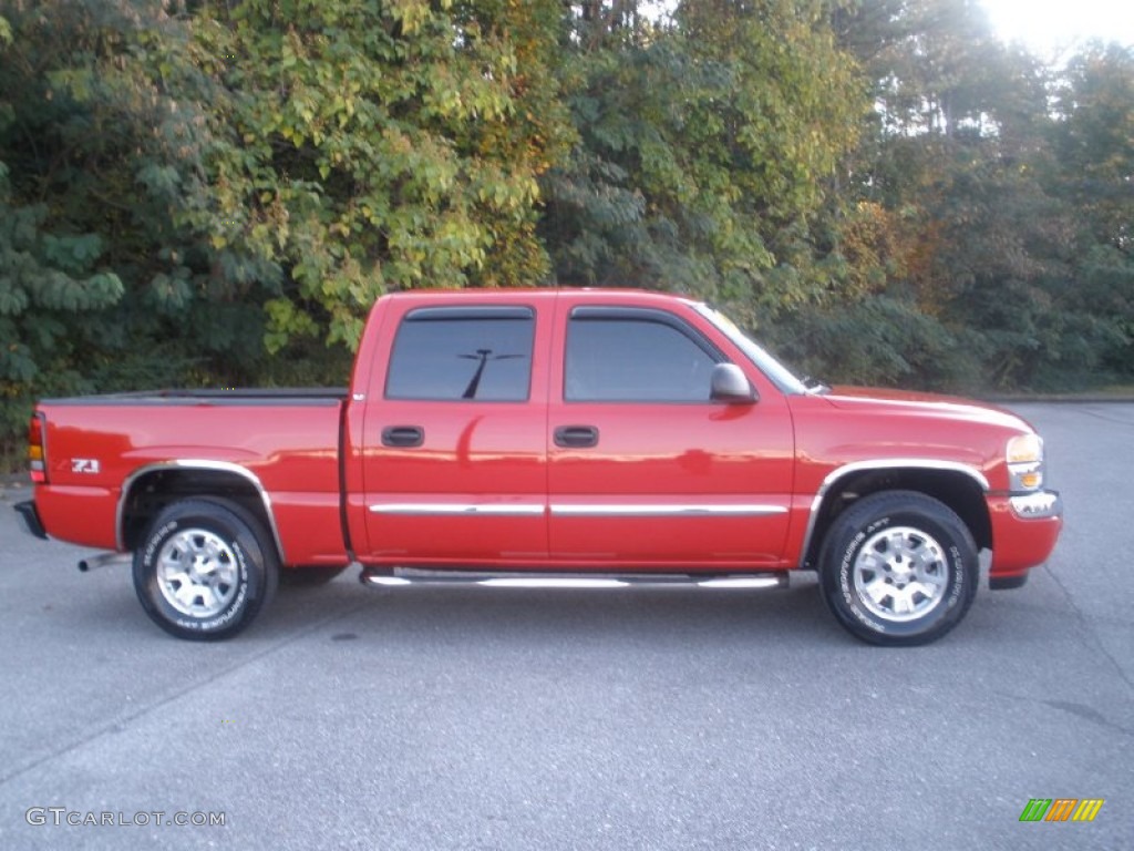 2006 Sierra 1500 SLT Crew Cab 4x4 - Fire Red / Neutral photo #2