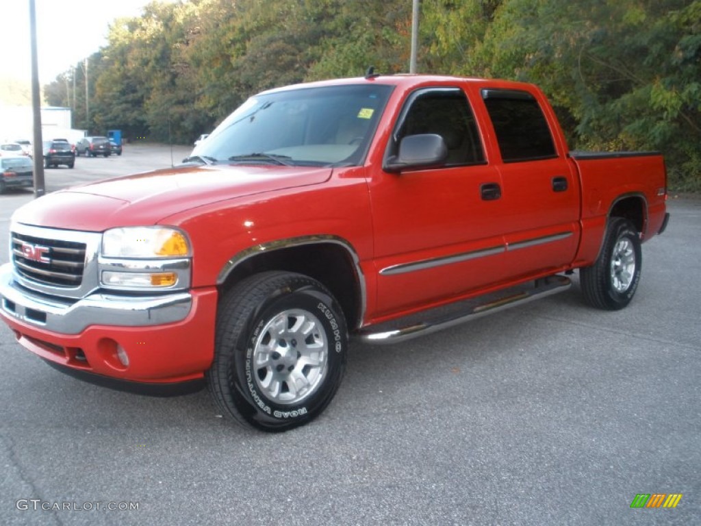 2006 Sierra 1500 SLT Crew Cab 4x4 - Fire Red / Neutral photo #3