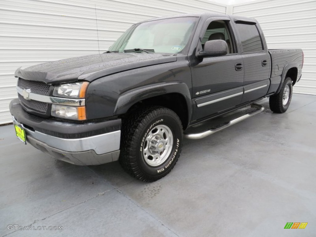 2003 Silverado 1500 LT Crew Cab - Black / Medium Gray photo #7