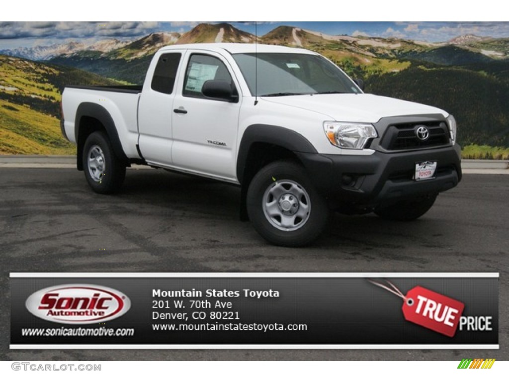 2014 Tacoma Access Cab 4x4 - Super White / Graphite photo #1