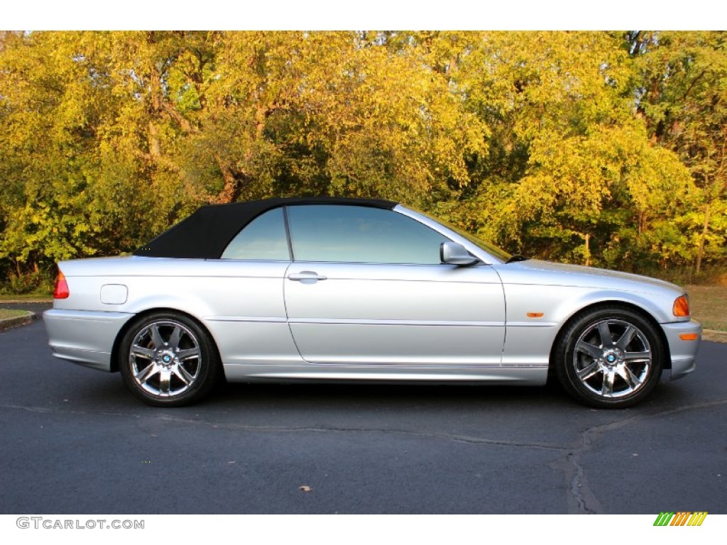 2001 3 Series 325i Convertible - Titanium Silver Metallic / Black photo #5