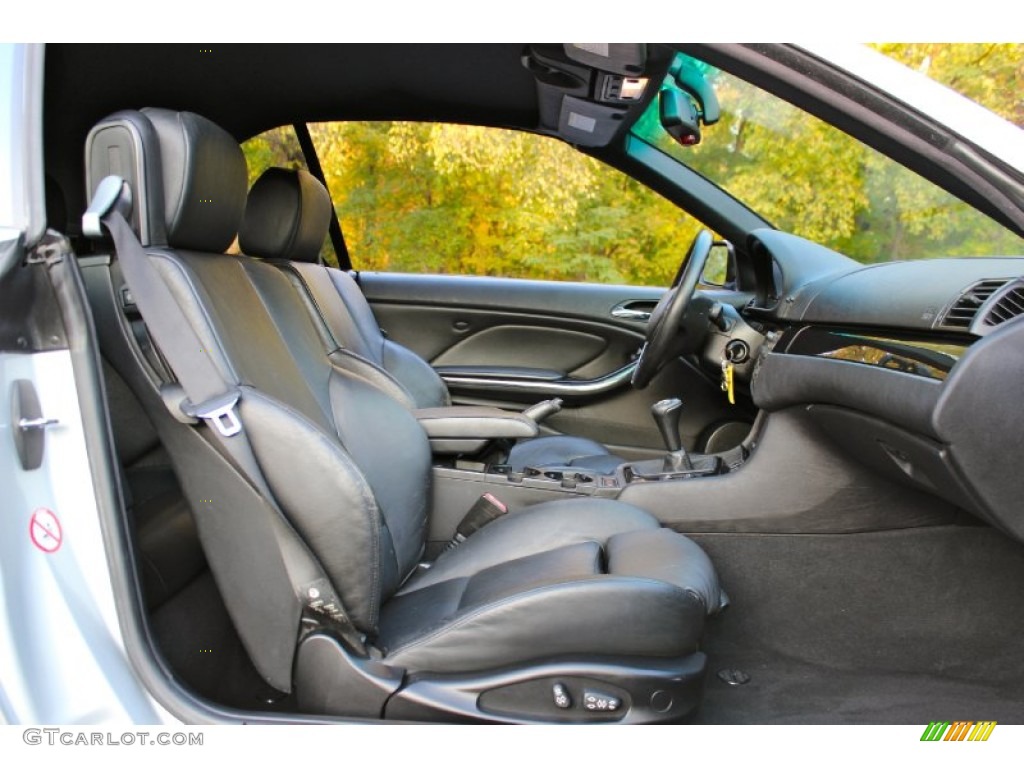 2001 3 Series 325i Convertible - Titanium Silver Metallic / Black photo #12