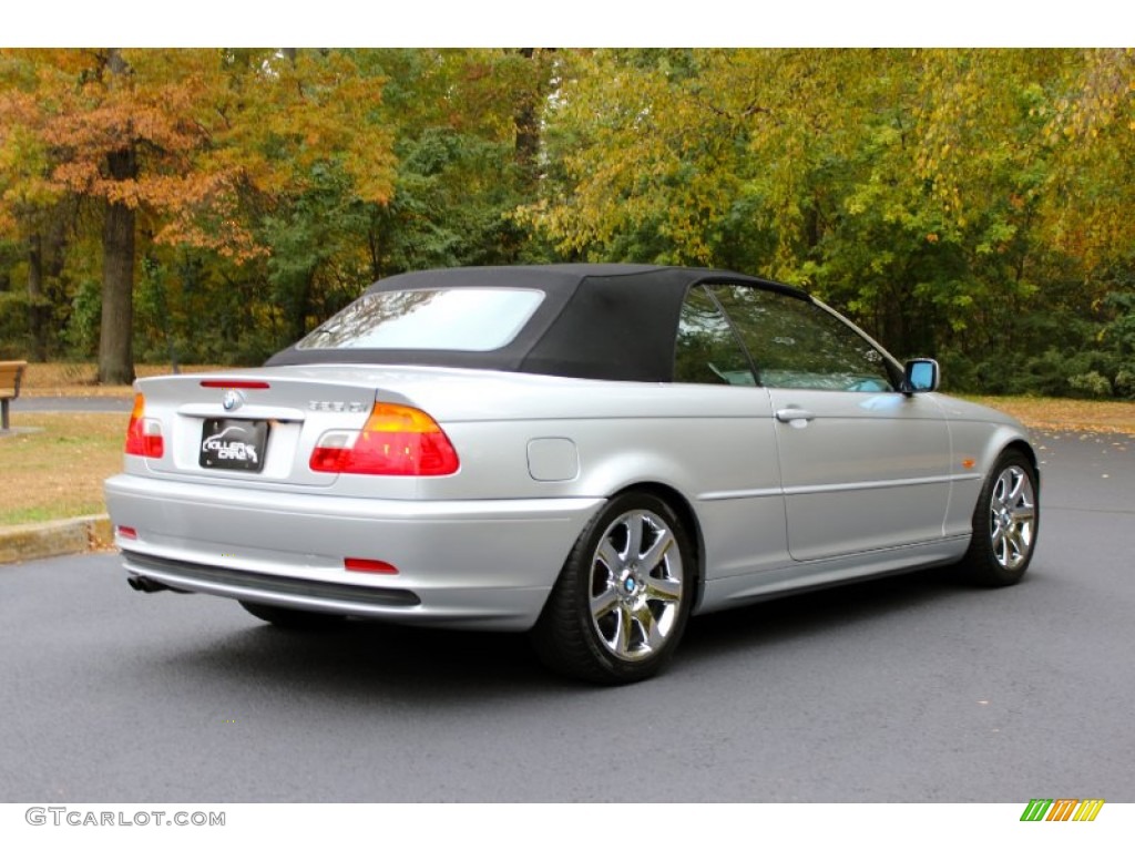 2001 3 Series 325i Convertible - Titanium Silver Metallic / Black photo #26