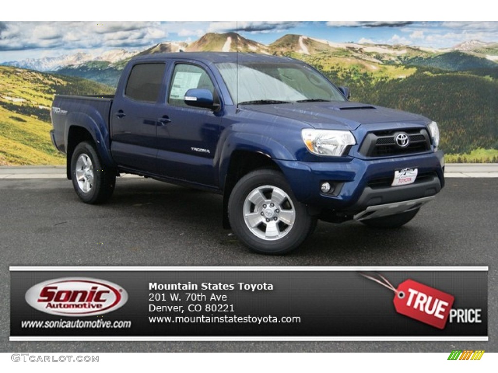 2014 Tacoma V6 TRD Sport Double Cab 4x4 - Blue Ribbon Metallic / Graphite photo #1