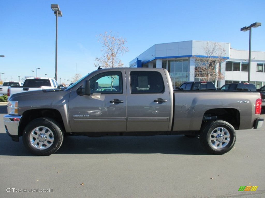 Mocha Steel Metallic 2014 Chevrolet Silverado 3500HD LT Crew Cab 4x4 Exterior Photo #87409531