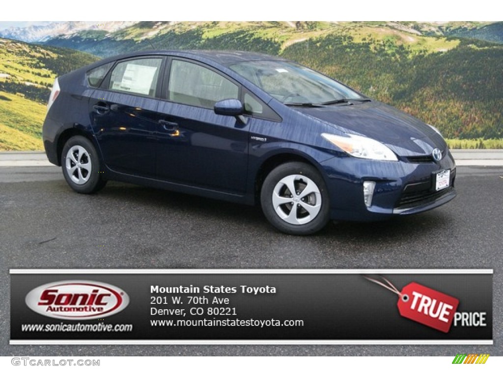 2013 Prius Two Hybrid - Nautical Blue Metallic / Misty Gray photo #1