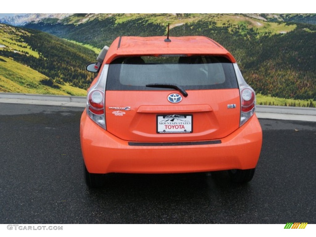 2013 Prius c Hybrid Four - Habanero / Black photo #4