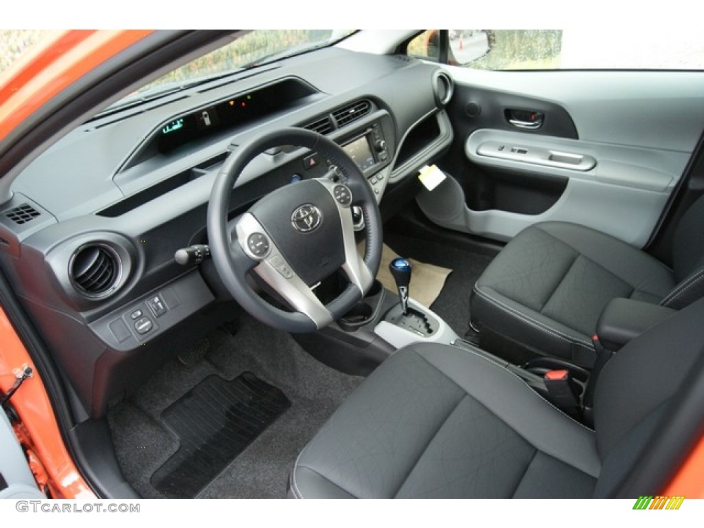 2013 Prius c Hybrid Four - Habanero / Black photo #5