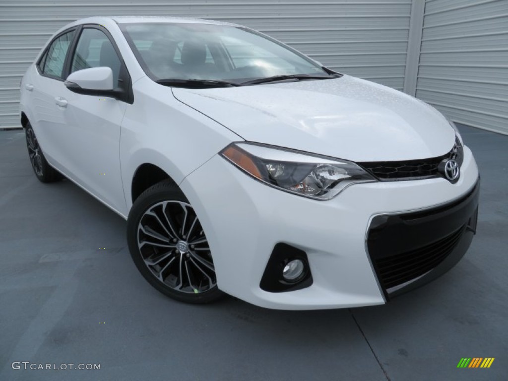 2014 Corolla S - Super White / Black photo #2