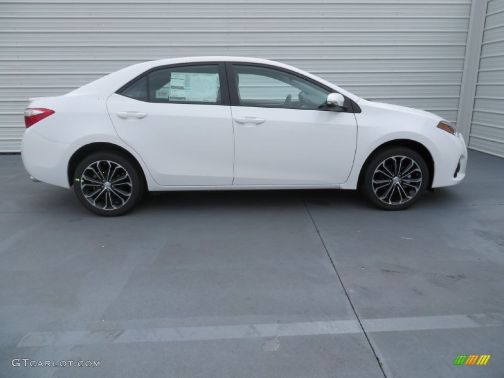 2014 Corolla S - Super White / Black photo #3