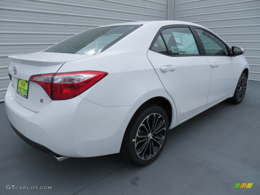 2014 Corolla S - Super White / Black photo #4