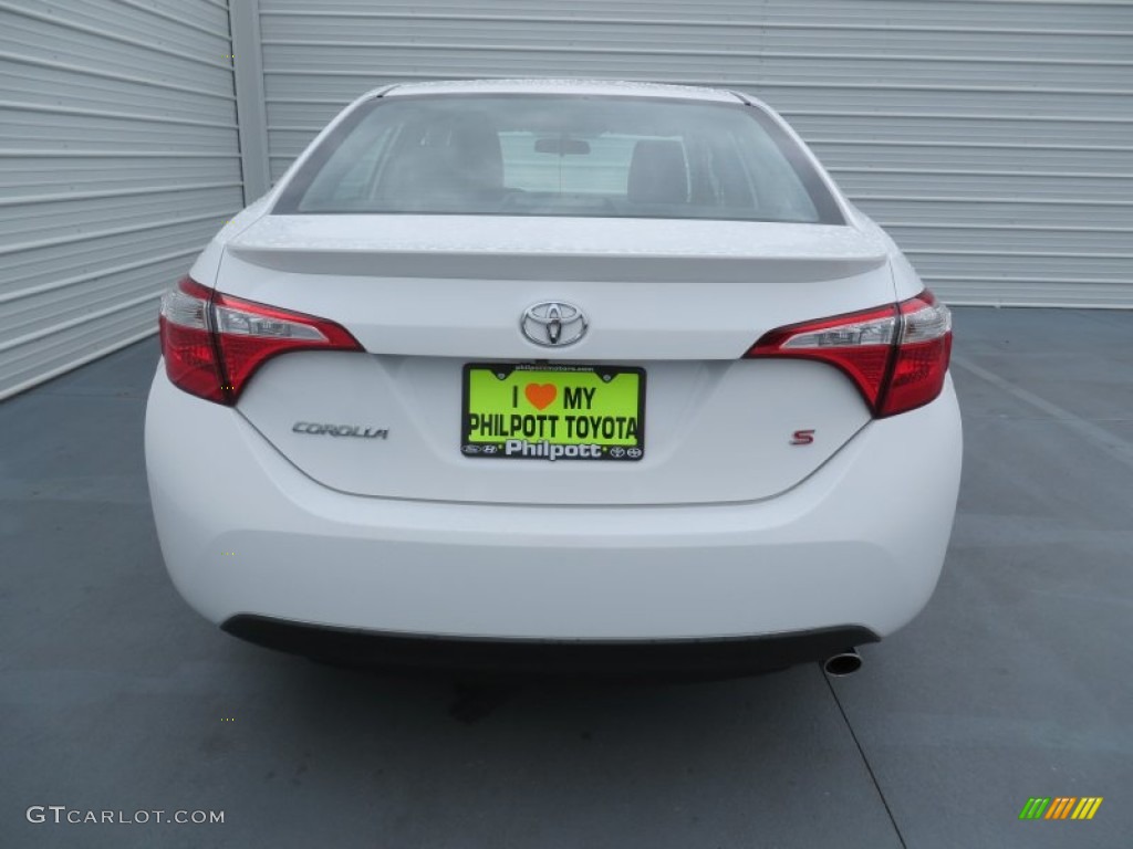 2014 Corolla S - Super White / Black photo #5