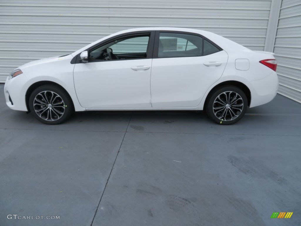 2014 Corolla S - Super White / Black photo #6