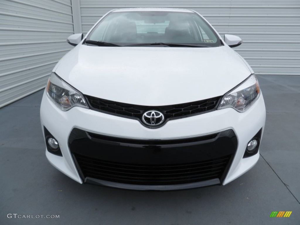 2014 Corolla S - Super White / Black photo #8