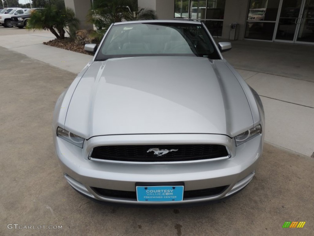 2013 Mustang V6 Premium Convertible - Ingot Silver Metallic / Charcoal Black photo #2