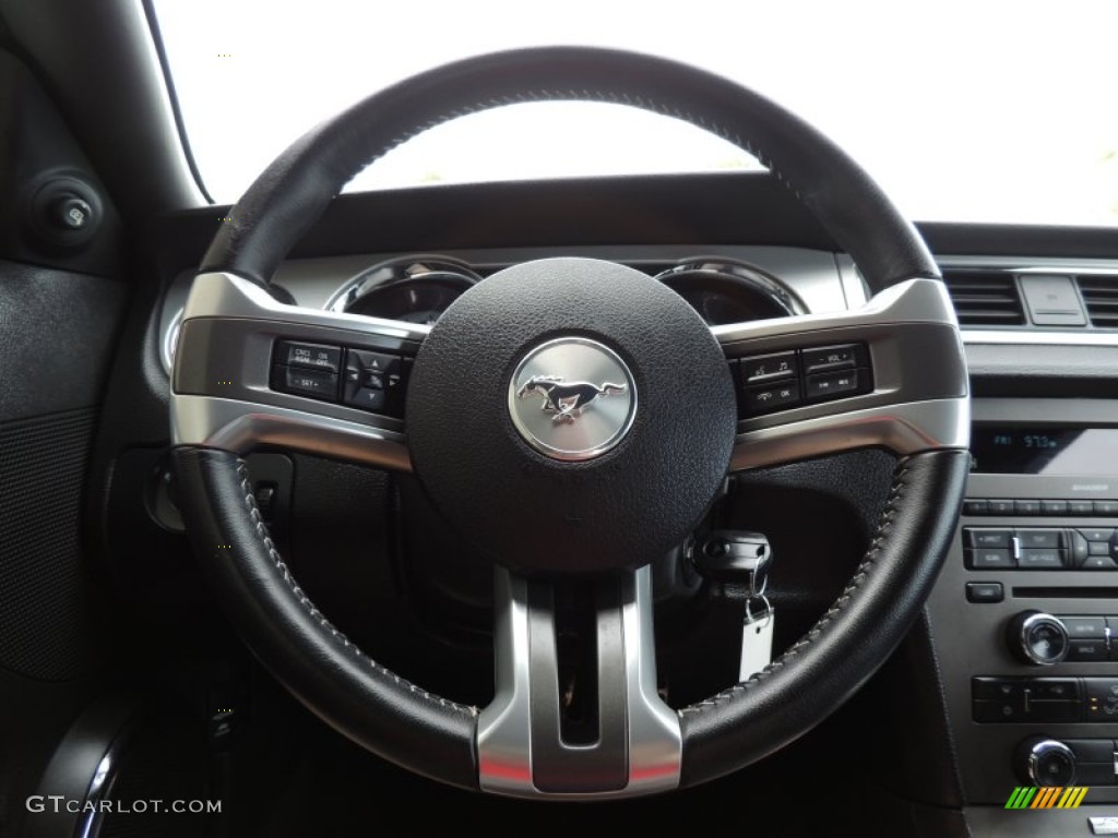 2013 Mustang V6 Premium Convertible - Ingot Silver Metallic / Charcoal Black photo #14