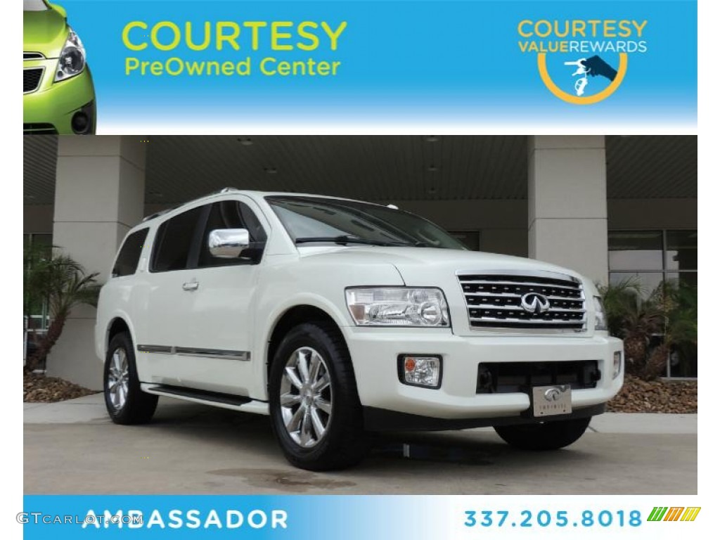 2008 QX 56 - Tuscan Pearl White / Wheat photo #1