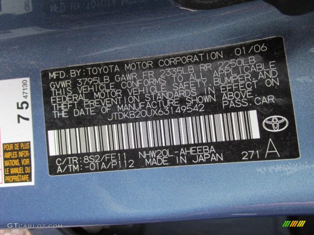 2006 Prius Hybrid - Seaside Pearl / Gray photo #19