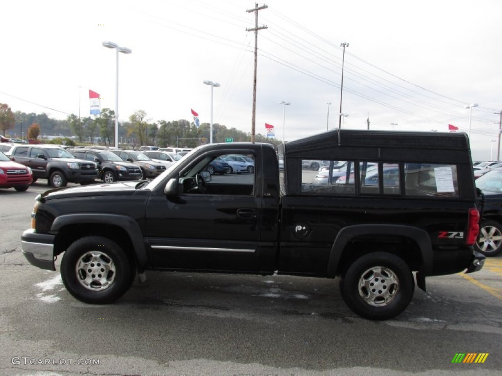 2003 Silverado 1500 LS Regular Cab 4x4 - Black / Dark Charcoal photo #5