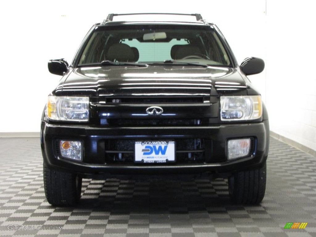 2002 QX4 4x4 - Black Obsidian / Graphite photo #2