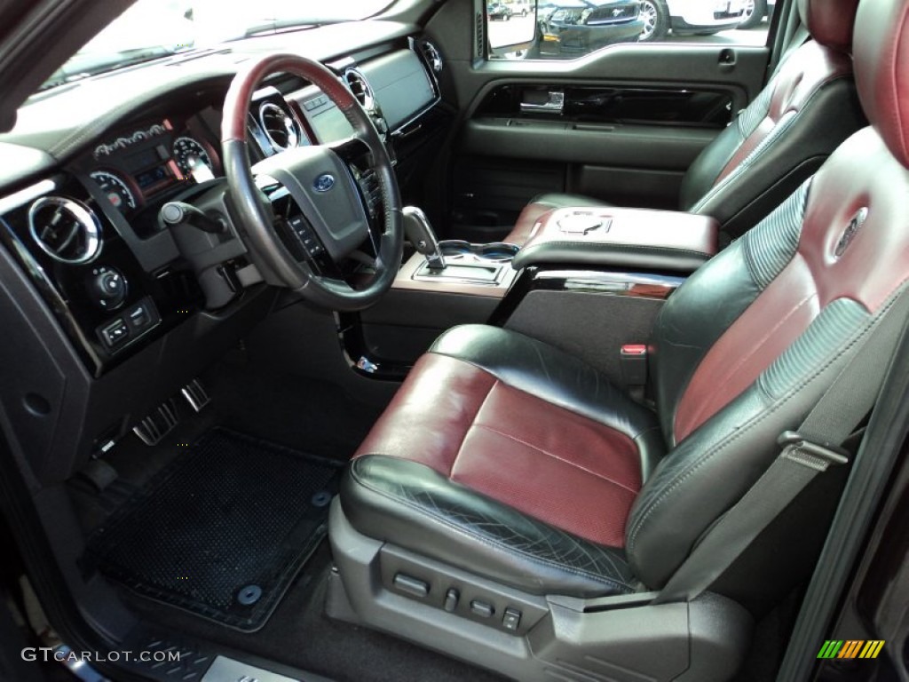 Harley Davidson Lava Red/Black Interior 2010 Ford F150 Harley-Davidson SuperCrew 4x4 Photo #87420596