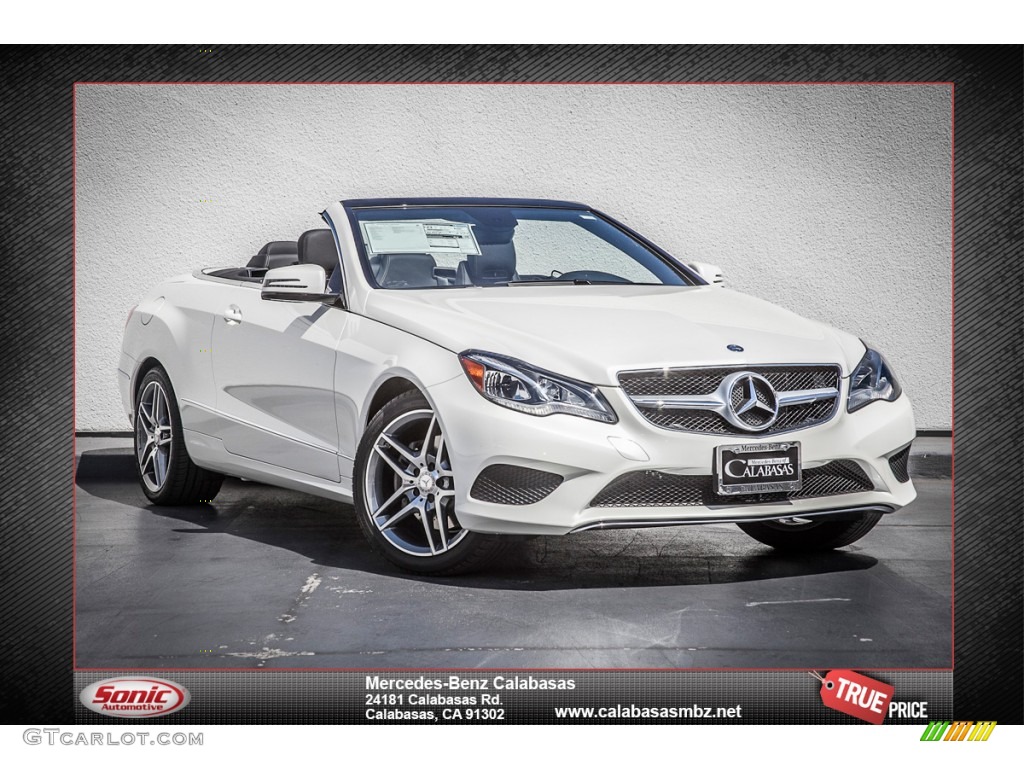 2014 E 350 Cabriolet - Diamond White Metallic / Black photo #1