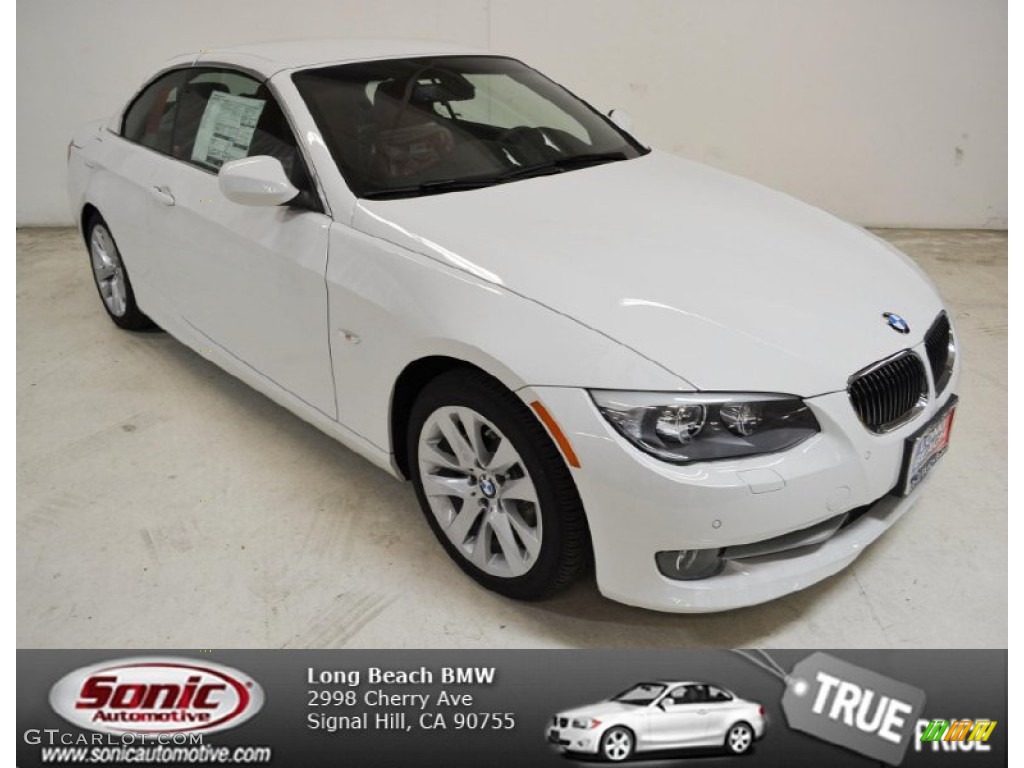 2013 3 Series 328i Convertible - Alpine White / Coral Red/Black photo #1