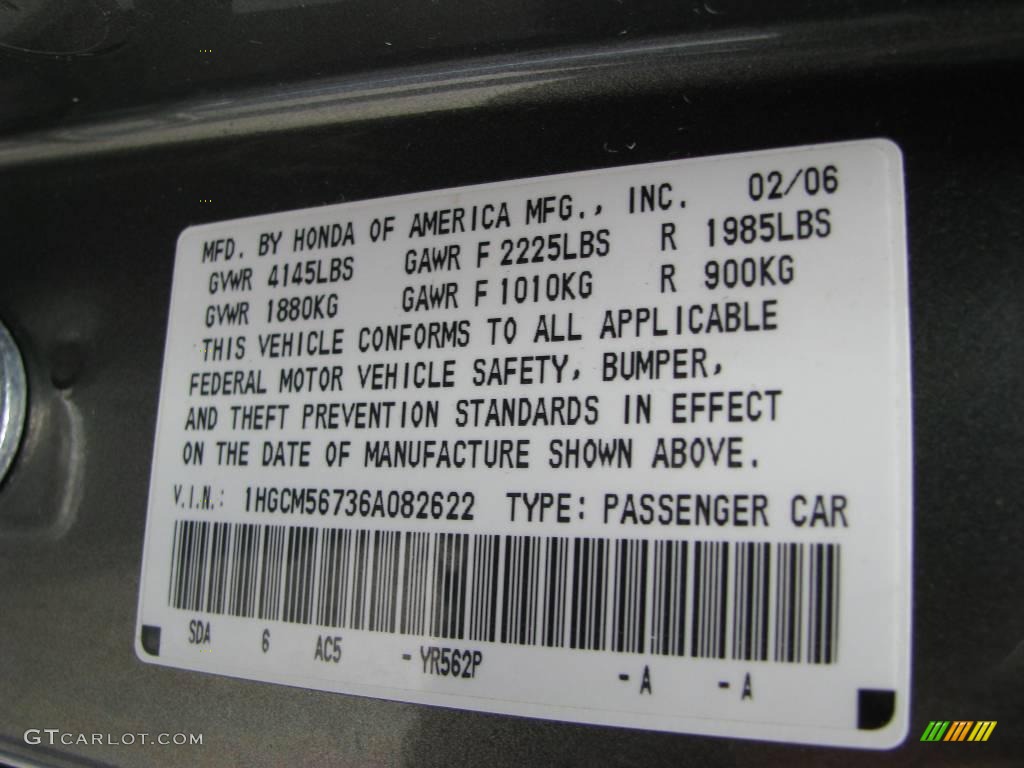 2006 Accord EX Sedan - Carbon Bronze Pearl / Black photo #19