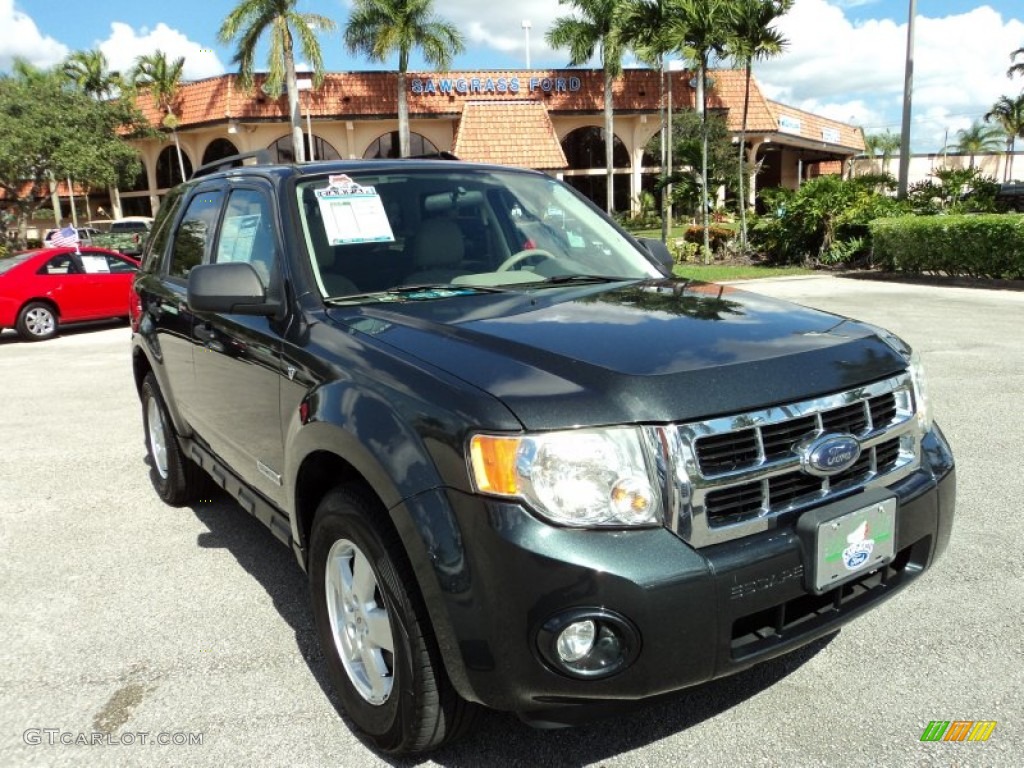 2008 Escape XLT V6 - Black Pearl Slate Metallic / Camel photo #1