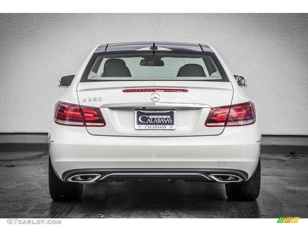 2014 E 350 Coupe - Diamond White Metallic / Silk Beige/Espresso Brown photo #3