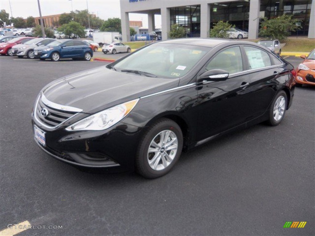 2014 Sonata GLS - Phantom Black Metallic / Camel photo #1