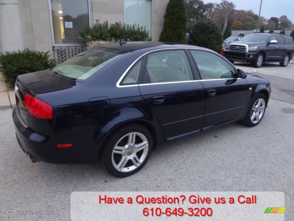 2008 A4 2.0T Special Edition quattro Sedan - Deep Sea Blue Pearl Effect / Beige photo #3