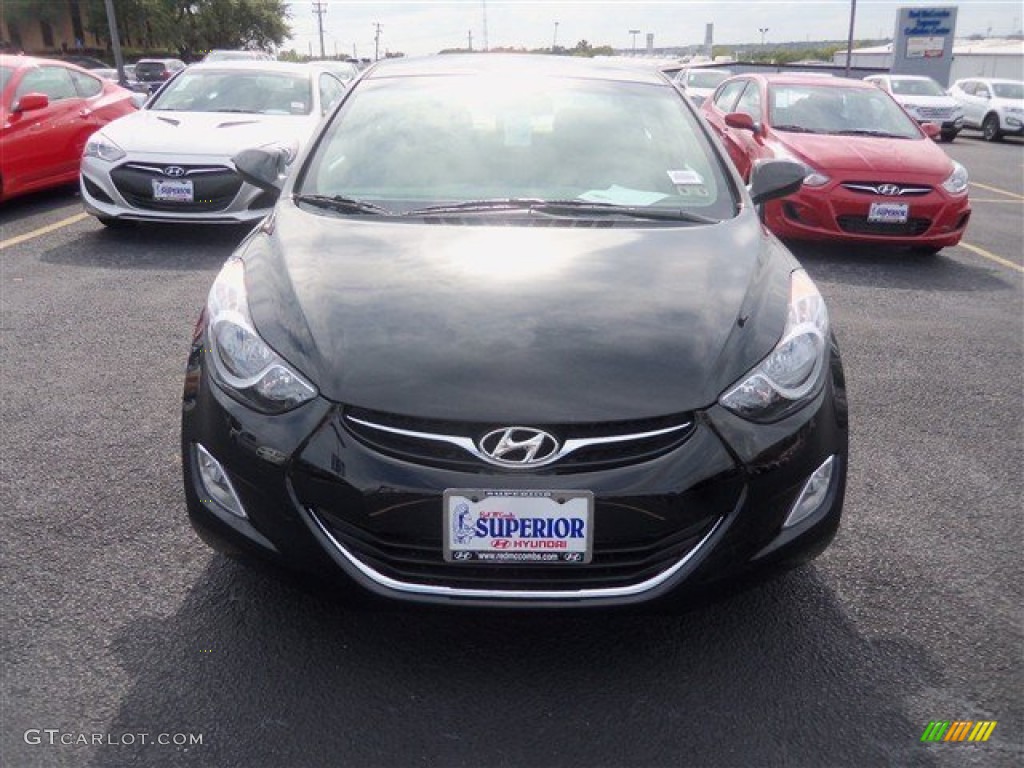 2013 Elantra GLS - Black / Beige photo #1