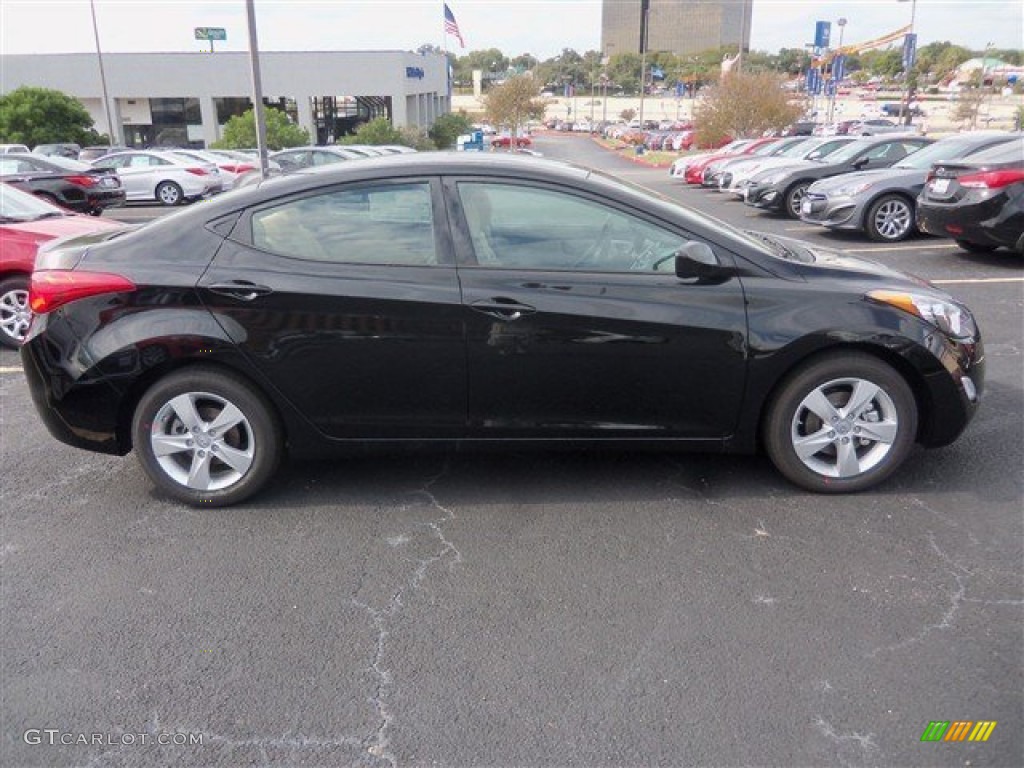 2013 Elantra GLS - Black / Beige photo #2